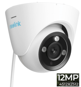 Reolink RLC-1224A/P344 12MP PoE IP Camera Outdoor, 97° Wide Angle Dome Security Camera for Home Surveillance, Human/Vehicle/Pet Detection, 700lm Color Night Vision, 2 Way Talk, Up to 256GB microSD Card - Zapcart Technology Qatar