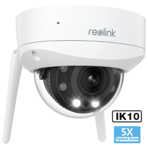 Reolink RLC-843WA/W437 4K WiFi Security Camera Outdoor, Dome Surveillance Camera with IK10 Vandal-Proof Construction, Wi-Fi 6 New Tech, Smart Detection, 5X Optical Zoom, Color Night Vision, Non-PT Cam - Zapcart Technology Qatar