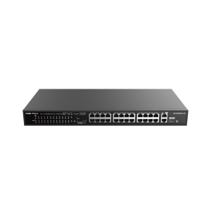 RG-ES126S-LP V2, 24-Port 10/100 Mbps with 2-Port Gigabit Rackmount PoE Switch - Zapcart Technology Qatar