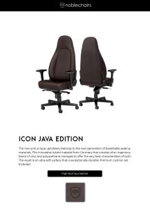 Noblechairs ICON Gaming Chair - Java Edition - Zapcart Technology Qatar