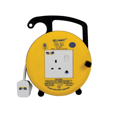 SELAMAT(2K211H-6M)-1G Cable Reel With 6Metrer - Zapcart Technology Qatar