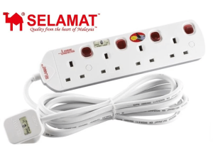 SELAMAT(MA1184) 4 GANG MULTIPLE TRAILLING SOCKET - Zapcart Technology Qatar
