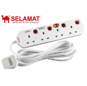 SELAMAT(MA1184) 4 GANG MULTIPLE TRAILLING SOCKET - Zapcart Technology Qatar