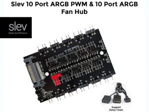 Slev 10 Port ARGB PWM & 10 Port ARGB Fan Hub - Zapcart Technology Qatar