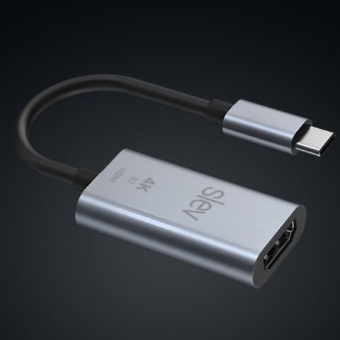 Slev C2H Type-C to HDMI 4K60Hz Aluminium Adapter - Zapcart Technology Qatar