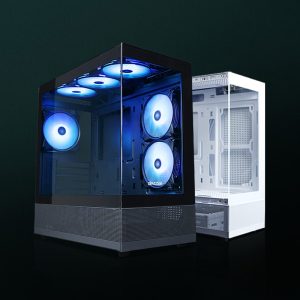 SLEV GLAZING FANTASY PREMIUM M-ATX PC CASE- Black I White - Zapcart Technology Qatar
