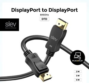 Slev ZH-DTD DisplayPort to DisplayPort v1.4 Cable - Zapcart Technology Qatar