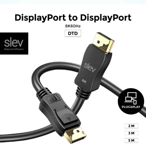 Slev ZH-DTD DisplayPort to DisplayPort v1.4 Cable - Zapcart Technology Qatar