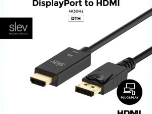 Slev ZH-DTH DisplayPort to HDMI Cable - Zapcart Technology Qatar