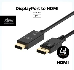 Slev ZH-DTH DisplayPort to HDMI Cable - Zapcart Technology Qatar