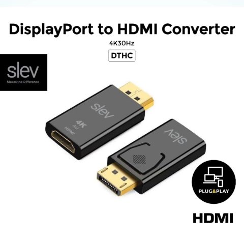 Slev ZH-DTHC DisplayPort to HDMI Converter - Zapcart Technology Qatar