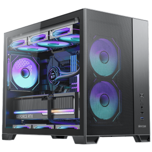 Slevcase TranMesh SLEEK MICRO-ATX CASE Black Colour - Zapcart Technology Qatar