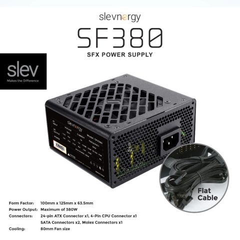 SLEVNERGY SF380 SFX Power Supply (380W Max) - Zapcart Technology Qatar