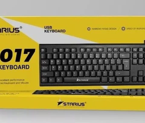 STARIUS K1017U Slim Wired USB Keyboard standard keyboard - Zapcart Technology Qatar