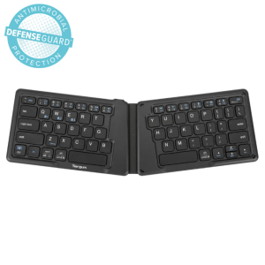 Targus AKF003AP Ergonomic Foldable Bluetooth Antimicrobial Keyboard (Black) - Zapcart Technology Qatar