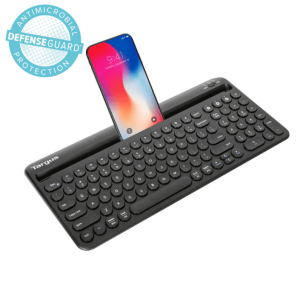 Targus Multi-Device Bluetooth Antimicrobial Keyboard with Tablet/Phone Cradle (Black) - Zapcart Technology Qatar