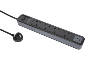 Targus SmartSurge Plus with USB-A and USB-C Ports (Black) - Zapcart Technology Qatar