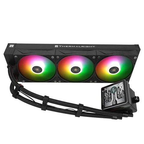 THERMALRIGHT GRAND VISION 360 ARGB Liquid Cooler (with 3 PWM Fans with 2150RPM, IPS LCD Screen with 480x480 Resolution, Liquid CPU Cooler for AM5 Intel LGA1700/1851, 3.4-inch LCD Display) - Zapcart Technology Qatar