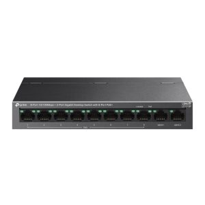 TP-Link LS1210P 8-Port 10/100Mbps+2-Port Gigabit Desktop Switch with 8-Port PoE+ - Zapcart Technology Qatar