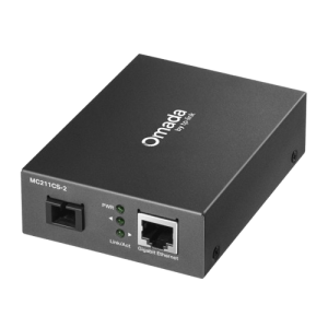 TP-Link MC211CS-2 Omada 10/100/1000 Mbps RJ45 to 1000 Mbps Single-mode SC WDM Bi-Directional Fiber Converter - Zapcart Technology Qatar