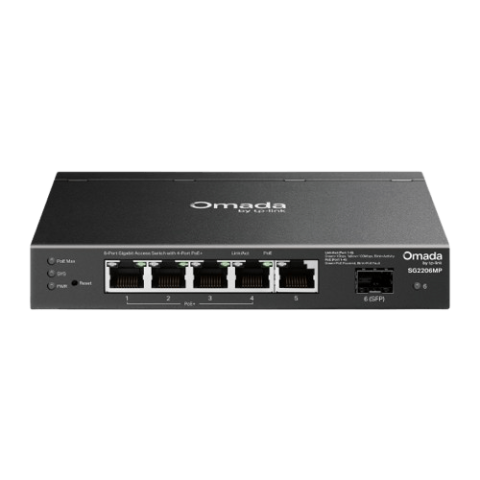 TP-Link Omada SG2206MP Access 6-Port Gigabit Switch with 4-Port PoE+ - Zapcart Technology Qatar