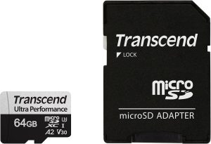 Transcend 340S microSDXC Cards (Ultra Performance) 64GB/128GB/256GB/512GB WITH ADAPTER - Zapcart Technology Qatar