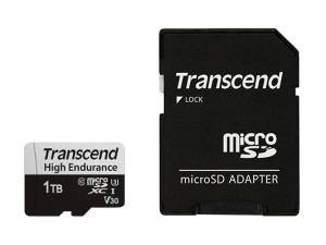 Transcend 350V microSDXC Cards (Endurance) with adapter 32GB/64GB/128GB/256GB/512GB/1TB WITH ADAPTER - Zapcart Technology Qatar