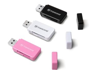 Transcend Card Reader USB 3.1 RDF5 BLACK/WHITE/PINK - Zapcart Technology Qatar