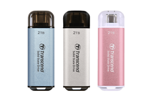 Transcend ESD300C Portable SSD 512GB/1TB/2TB SKY BLUE/SILVER/PINK - Zapcart Technology Qatar