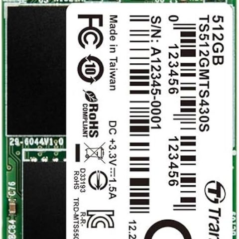 Transcend M.2 SATA III MTS430S (TLC 3D NAND) 128GB/256GB/512GB/1TB - Zapcart Technology Qatar