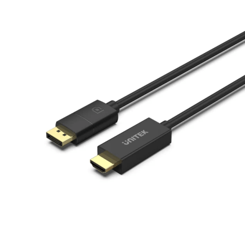 Unitek 1.8M, DP1.2 To HDMI 4K 60Hz Adapter Cable, Black - Zapcart Technology Qatar