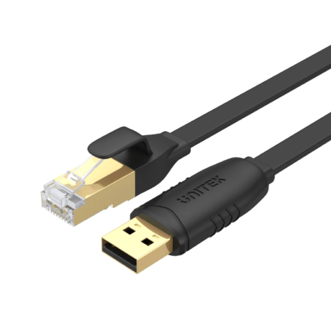 Unitek 1.8M, USB2.0 To RJ45 RS232 Serial Cable, Black - Zapcart Technology Qatar