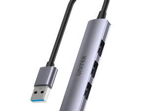 Unitek 4-in-1 USB-C 5Gbps Hub (USB3.0 + 3*USB2.0) Space Gray - Zapcart Technology Qatar