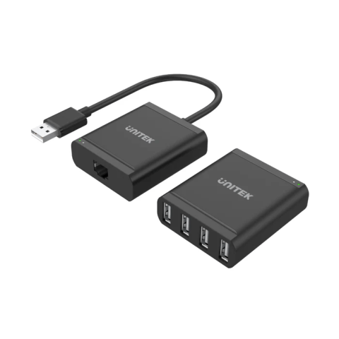 Unitek 4 Ports USB 2.0 Extender Over Cat 6/ Cat 5e - Zapcart Technology Qatar