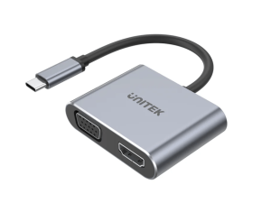 UNITEK 4K 60Hz USB-C to HDMI 2.0 and VGA Adapter with MST Dual Monitor (V1126A) - Zapcart Technology Qatar