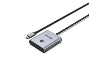 Unitek 4K USB-C Bi-Directional Switch 2 In 1 Out / 1 In 2 Out, Space Grey - Zapcart Technology Qatar