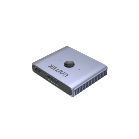 Unitek 8K Bi-Directional DP1.4 Switch 2 In 1 Out / 1 In 2 Out, Space Grey - Zapcart Technology Qatar