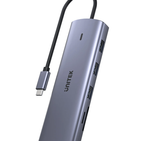 UNITEK 9 In 1 USB C Ethernet Hub with Dual Monitor, 100W PD and Dual Card Reader (D1113A) - Zapcart Technology Qatar