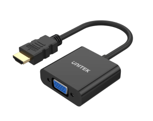 UNITEK HDMI to VGA Adapter with 3.5mm for Stereo Audio (Y-6333) - Zapcart Technology Qatar