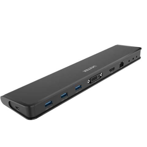 UNITEK uHUB S7+ 8-in-1 Powered USB-C/A Ethernet Hub with Dual Monitor and VGA Adapter - Zapcart Technology Qatar