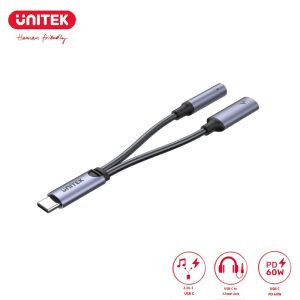 UNITEK Unitek USB-C to Headphone 3.5mm Audio Jack Hi-Fi DAC Female Adapter Support USB-C PD Fast Charging Up To 60W (M205A) - Zapcart Technology Qatar
