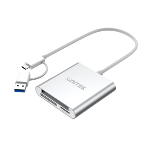 UNITEK USB 3.0 3 Ports Memory Card Reader with USB-C Adapter - Zapcart Technology Qatar