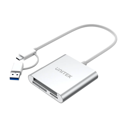 UNITEK USB 3.0 3 Ports Memory Card Reader with USB-C Adapter - Zapcart Technology Qatar
