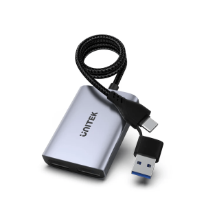 Unitek USB C/A Dual HDMI Adapter with MST, Black (Dual 1080P Display, Supports 4 Display Modes) - Zapcart Technology Qatar