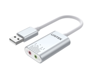 Unitek USB to Stereo Audio Adapter, Silver Color - Zapcart Technology Qatar