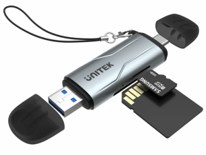 Unitek USB3.0 (USB-A & USB-C) to Micro SD/SD Card Reader, Space Gray - Zapcart Technology Qatar