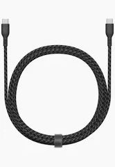 USB-C 10Gbps/60W Double-Braid Fast Charge Cab(BLK) - Zapcart Technology Qatar