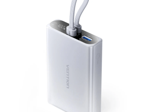 Vention 10000mAh Power Bank (USB-C + Lightning + USB-A) 22.5W LED Display Type - Zapcart Technology Qatar
