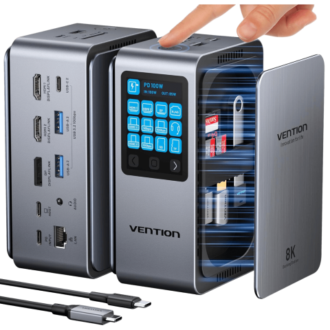 Vention 13-in-1 Laptop Docking Station 3 Monitors with Touch Screen Display - Zapcart Technology Qatar
