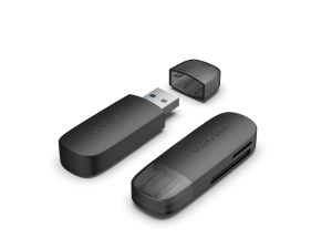 Vention 2-in-1 USB 3.0 A Card Reader(SD+TF) Black Dual Drive Letter - Zapcart Technology Qatar